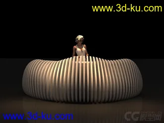 3D打印模型接待台的图片