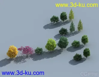 3D打印模型鸟瞰代理树的图片