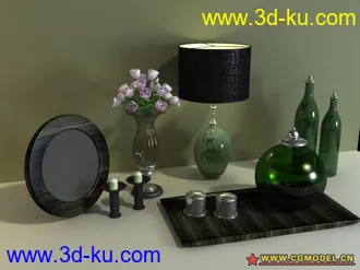 3D打印模型后现代绿色精灵艺术品的图片