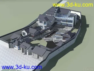 古建筑场景模型的图片
