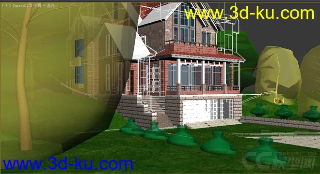 欧式房子 场景  动画模型的图片2