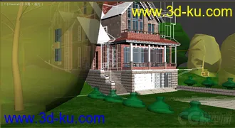 3D打印模型欧式房子 场景  动画的图片