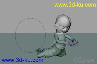 3D打印模型小男孩游泳动画可以拿去应聘的图片