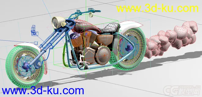 三渲二的模型_摩托车的图片3