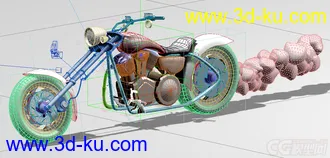 三渲二的模型_摩托车的图片