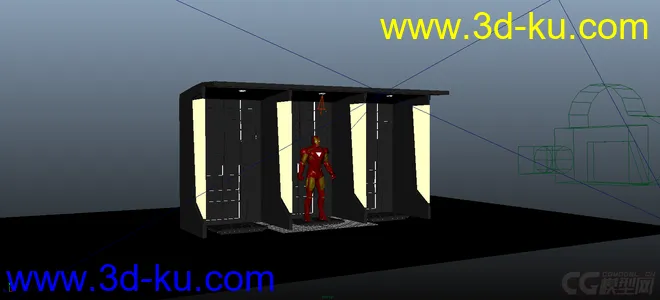 钢铁侠展示柜场景模型的图片6