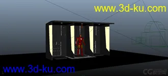 3D打印模型钢铁侠展示柜场景的图片