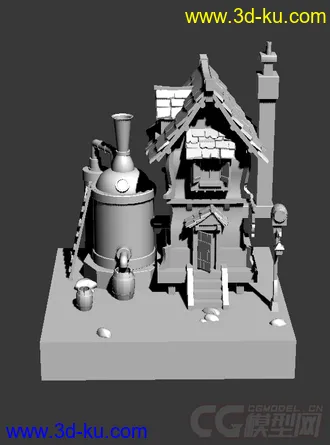 3D打印模型房屋的图片