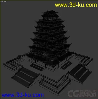 3D打印模型古建的图片