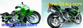 绿色的摩托车模型的图片