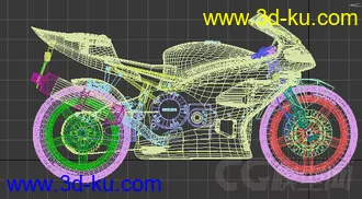 绿色的摩托车模型的图片