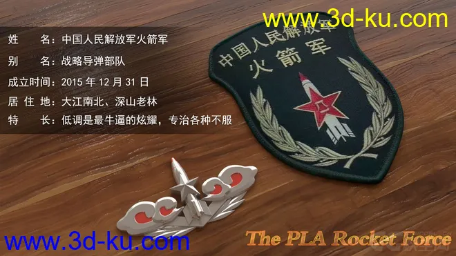 火箭军胸章和臂章模型的图片1