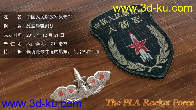 火箭军胸章和臂章模型的图片2