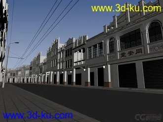 3D打印模型欧式街道的图片