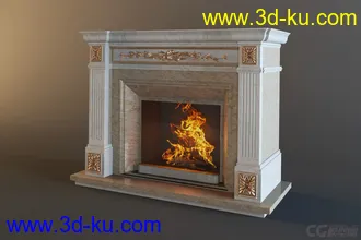 3D打印模型欧式 壁炉 墙壁炉的图片