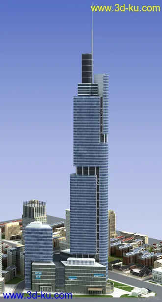 3D打印模型南京紫峰大厦的图片