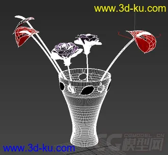 一束紫色的小花花模型的图片