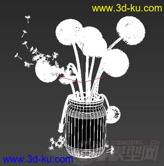 一束蒲公英花 模型的图片