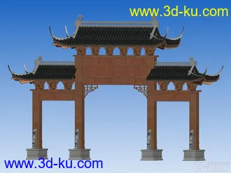 3D打印模型一个牌坊的图片