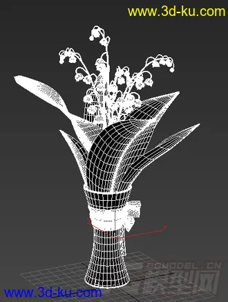 一株白色的花模型 吊钟花？的图片