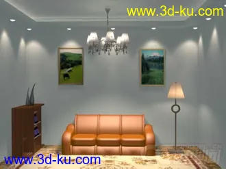 3D打印模型做了个灯光练习的图片
