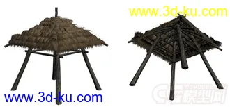 3D打印模型原始部落中的亭子~~~分享给大家的图片
