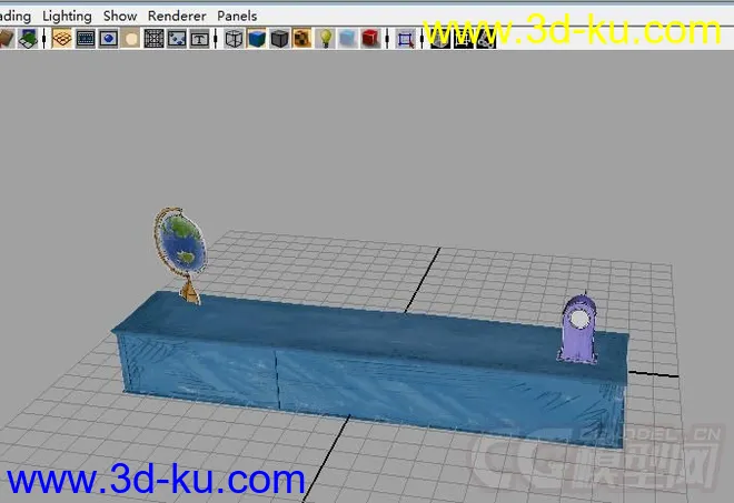 剪纸风格电视柜（maya fbx）模型的图片1