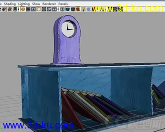 3D打印模型剪纸风格电视柜（maya fbx）的图片