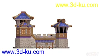 3D打印模型Q版建筑的图片
