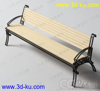 3D打印模型公园椅子　单个的图片