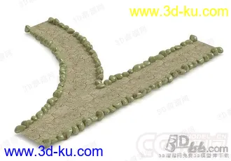 3D打印模型公园道路　单个的图片