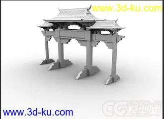 3D打印模型城门的图片