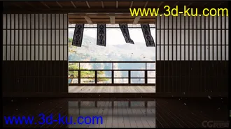 模仿v5cg上大神的一个小场景，自己做的模型和后期的图片