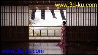 模仿v5cg上大神的一个小场景，自己做的模型和后期的图片