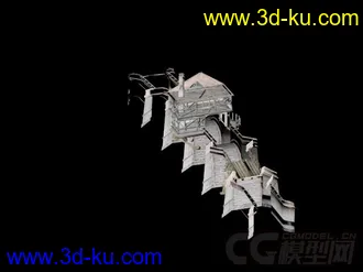 3D打印模型古堡廊桥的图片