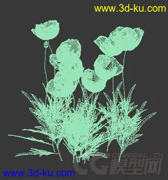 一簇秋牡丹花模型的图片