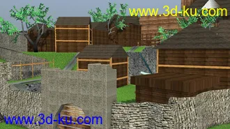 3D打印模型西方小镇的图片