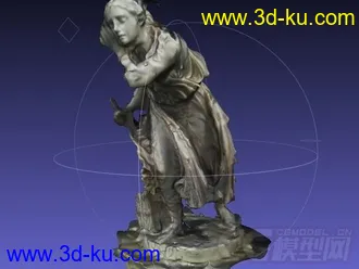 卖花的小姑娘 3D打印模型  STL格式的图片