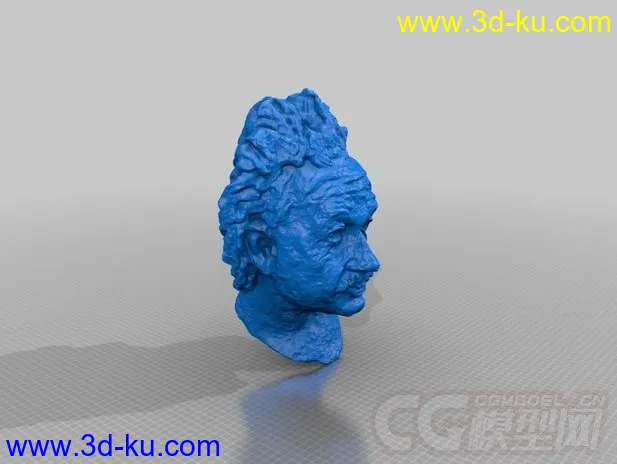 阿尔伯特爱因斯坦  3D打印模型 STL格式的图片1
