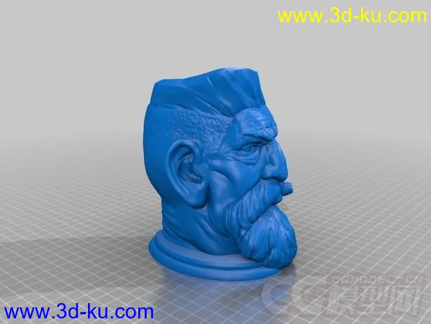 僵尸头 3D打印模型  STL格式的图片1