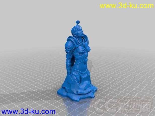 女骑士 3D打印模型  STL格式的图片2