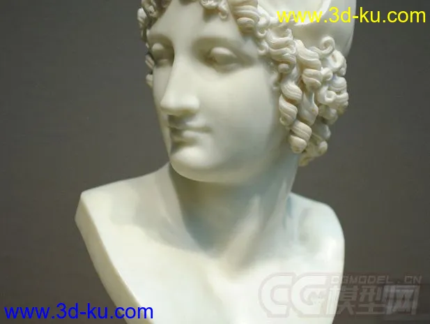 帕丽斯半身像 3D打印模型  STL格式的图片2