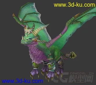 3D打印模型绿色飞龙的图片