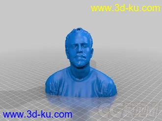 歌手人物头像 3D打印模型 STL格式的图片
