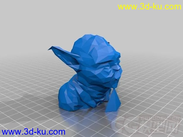 多边形尤达 3D打印模型的图片2