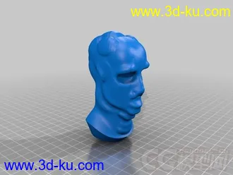 外星人头像 3D打印模型的图片