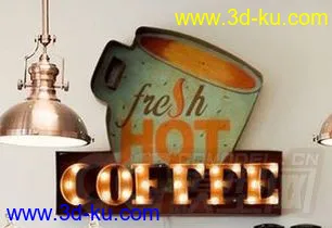COFFE装饰灯模型的图片1