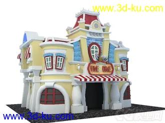 3D打印模型迪士尼乐园卡通建筑FIVE DIME的图片