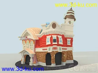 3D打印模型迪士尼乐园卡通建筑Mickey's Toontown的图片