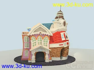 3D打印模型迪士尼乐园卡通建筑Mickey's Toontown的图片